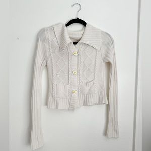 Flower button cardigan